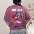 Drama Teacher For Theatre And Performing Arts Women's Comfort Colors T-Shirt Back Print Berry