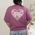 Drama Teacher Heart Pumpkin Ghost Halloween Kids Women's Comfort Colors T-Shirt Back Print Berry Drama Teacher Heart Pumpkin Ghost Halloween Kids Women's Comfort Colors T-Shirt Back Print Berry