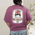 Early Head Start Life Messy Bun Back To School Teacher Women Women's Comfort Colors T-Shirt Back Print Berry
