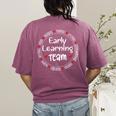 Early Learning TEAM Preschool Teacher Early Learners Crew Women's Comfort Colors T-Shirt Back Print Berry Early Learning TEAM Preschool Teacher Early Learners Crew Women's Comfort Colors T-Shirt Back Print Berry