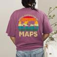 Easily Distracted By Maps Geography Teacher Women's Comfort Colors T-Shirt Back Print Berry Easily Distracted By Maps Geography Teacher Women's Comfort Colors T-Shirt Back Print Berry