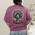 Education Is Freedom History Month Teacher Books Afro Women's Comfort Colors T-Shirt Back Print Berry