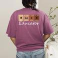 Educator Science Teacher Melanin Educator Science Women's Comfort Colors T-Shirt Back Print Berry