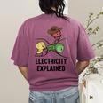 Electricity Explained Physics Nerd I Teacher School Women's Comfort Colors T-Shirt Back Print Berry Electricity Explained Physics Nerd I Teacher School Women's Comfort Colors T-Shirt Back Print Berry