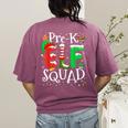 Elf Squad Pre-k Teacher Christmas Child Xmas Women's Comfort Colors T-Shirt Back Print Berry Elf Squad Pre-k Teacher Christmas Child Xmas Women's Comfort Colors T-Shirt Back Print Berry