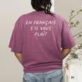 En Francais S'Il Vous Plait French Teacher Back To School Women's Comfort Colors T-Shirt Back Print Berry En Francais S'Il Vous Plait French Teacher Back To School Women's Comfort Colors T-Shirt Back Print Berry