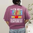 Im English Teacher You Have To Write In Complete Sentences Women's Comfort Colors T-Shirt Back Print Berry Im English Teacher You Have To Write In Complete Sentences Women's Comfort Colors T-Shirt Back Print Berry