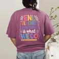 English Teaching ENL Teacher Language Is What We Do Women's Comfort Colors T-Shirt Back Print Berry