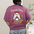 Espooky Vibes Maestra Halloween Spanish Mexican Teacher Women's Comfort Colors T-Shirt Back Print Berry Espooky Vibes Maestra Halloween Spanish Mexican Teacher Women's Comfort Colors T-Shirt Back Print Berry
