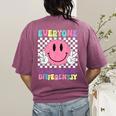 Everyone Communicates Differently Autism Awareness Teacher Women's Comfort Colors T-Shirt Back Print Berry Everyone Communicates Differently Autism Awareness Teacher Women's Comfort Colors T-Shirt Back Print Berry