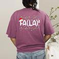 FA LA8 Christmas Santa Fa La Math Teacher Men Women Women's Comfort Colors T-Shirt Back Print Berry FA LA8 Christmas Santa Fa La Math Teacher Men Women Women's Comfort Colors T-Shirt Back Print Berry