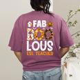 Faboolous ESL ESOL Teacher Spooky Teacher Halloween Costume For Men Women Women's Comfort Colors T-Shirt Back Print Berry Faboolous ESL ESOL Teacher Spooky Teacher Halloween Costume For Men Women Women's Comfort Colors T-Shirt Back Print Berry