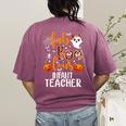 Faboolous INFANT Teacher Halloween Women's Comfort Colors T-Shirt Back Print Berry