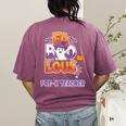 Fabulous Pre-K Teacher Halloween Costume Classroom Outfit Women's Comfort Colors T-Shirt Back Print Berry