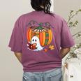 Fall Book Pumpkin Books Ghost Reading Halloween Teacher Women's Comfort Colors T-Shirt Back Print Berry Fall Book Pumpkin Books Ghost Reading Halloween Teacher Women's Comfort Colors T-Shirt Back Print Berry