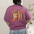 Fall Book Pumpkin Retro Reading Halloween Teacher Women's Comfort Colors T-Shirt Back Print Berry Fall Book Pumpkin Retro Reading Halloween Teacher Women's Comfort Colors T-Shirt Back Print Berry