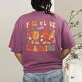 Fall In Love With Learning Retro Autumn Thanksgiving Teacher Women's Comfort Colors T-Shirt Back Print Berry Fall In Love With Learning Retro Autumn Thanksgiving Teacher Women's Comfort Colors T-Shirt Back Print Berry