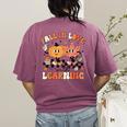 Fall In Love With Learning Teacher Retro Thanksgiving Women's Comfort Colors T-Shirt Back Print Berry Fall In Love With Learning Teacher Retro Thanksgiving Women's Comfort Colors T-Shirt Back Print Berry