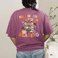 Fall In Love With Reading Halloween Stack Of Book Teacher Women's Comfort Colors T-Shirt Back Print Berry Fall In Love With Reading Halloween Stack Of Book Teacher Women's Comfort Colors T-Shirt Back Print Berry