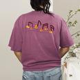 Fall Music Teacher Halloween Pumpkin Music Note Fall Teacher Women's Comfort Colors T-Shirt Back Print Berry