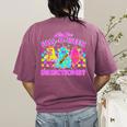 Are You Fall-O-Ween Directions Teacher Ghost Halloween Women's Comfort Colors T-Shirt Back Print Berry