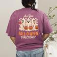 Are You Fall O Ween Directions Teacher Halloween Boo Ghost Women's Comfort Colors T-Shirt Back Print Berry Are You Fall O Ween Directions Teacher Halloween Boo Ghost Women's Comfort Colors T-Shirt Back Print Berry
