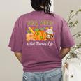 Fall Vibes And That Teacher Life Autumn Thanksgiving Women's Comfort Colors T-Shirt Back Print Berry Fall Vibes And That Teacher Life Autumn Thanksgiving Women's Comfort Colors T-Shirt Back Print Berry