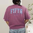 Fifth Grade Toile De Jouy Back To School Teachers Kids Women's Comfort Colors T-Shirt Back Print Berry Fifth Grade Toile De Jouy Back To School Teachers Kids Women's Comfort Colors T-Shirt Back Print Berry