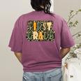 First 1St Grade Camo Camouflage Boy Teacher Back To School Women's Comfort Colors T-Shirt Back Print Berry
