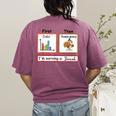 First Data Then Thanksgiving Im Earning A Break Sped Teacher Women's Comfort Colors T-Shirt Back Print Berry