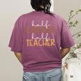 First Day Back To School Half Coffee Half Teacher Women Women's Comfort Colors T-Shirt Back Print Berry First Day Back To School Half Coffee Half Teacher Women Women's Comfort Colors T-Shirt Back Print Berry