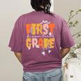 First Grade Dream Retro Team Fall Halloween Spooky Teachers Women's Comfort Colors T-Shirt Back Print Berry First Grade Dream Retro Team Fall Halloween Spooky Teachers Women's Comfort Colors T-Shirt Back Print Berry