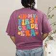 In My First Grade Era 1st Grade Teacher Back To School Women's Comfort Colors T-Shirt Back Print Berry