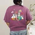 Floral Beakers Chemistry Lab Teacher Women's Comfort Colors T-Shirt Back Print Berry Floral Beakers Chemistry Lab Teacher Women's Comfort Colors T-Shirt Back Print Berry