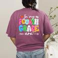 In My Fourth Grade Era 4th Grade Girl Teacher Back To School Women's Comfort Colors T-Shirt Back Print Berry