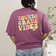 Fourth Grade Vibes Hello Team 4th Grade Teacher Kids Retro Women's Comfort Colors T-Shirt Back Print Berry Fourth Grade Vibes Hello Team 4th Grade Teacher Kids Retro Women's Comfort Colors T-Shirt Back Print Berry