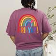 Fri-Yay Friyay Rainbow Colors Teacher Childrens Fun Designs Women's Comfort Colors T-Shirt Back Print Berry Fri-Yay Friyay Rainbow Colors Teacher Childrens Fun Designs Women's Comfort Colors T-Shirt Back Print Berry