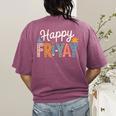 Fri-Yay Teacher Fry Yay Friday Weekend Happy Fri-Yay Women's Comfort Colors T-Shirt Back Print Berry Fri-Yay Teacher Fry Yay Friday Weekend Happy Fri-Yay Women's Comfort Colors T-Shirt Back Print Berry