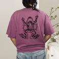 Frog Dissection Biology Anatomy Lab Science Teacher Women's Comfort Colors T-Shirt Back Print Berry