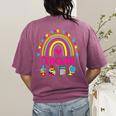 Future Kids Career Teacher Rainbow Boy Girl Graduations Women's Comfort Colors T-Shirt Back Print Berry