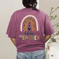 Future Teacher Boho Rainbow Leopard New Grad Student Women's Comfort Colors T-Shirt Back Print Berry Future Teacher Boho Rainbow Leopard New Grad Student Women's Comfort Colors T-Shirt Back Print Berry