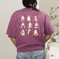 Ghost Music Teacher Halloween Musician Costume Women's Comfort Colors T-Shirt Back Print Berry