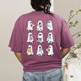 Ghost Reading Books Spooky Librarian Teacher Women Women's Comfort Colors T-Shirt Back Print Berry Ghost Reading Books Spooky Librarian Teacher Women Women's Comfort Colors T-Shirt Back Print Berry