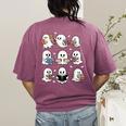 Ghosts With Books Library Halloween Men Women Kids Teacher Women's Comfort Colors T-Shirt Back Print Berry Ghosts With Books Library Halloween Men Women Kids Teacher Women's Comfort Colors T-Shirt Back Print Berry
