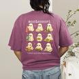 Ghosts Halloween Montessori Teacher Educator Costume Women's Comfort Colors T-Shirt Back Print Berry Ghosts Halloween Montessori Teacher Educator Costume Women's Comfort Colors T-Shirt Back Print Berry