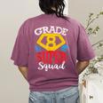Grade 8 Super Squad Superhero Teacher Team Women's Comfort Colors T-Shirt Back Print Berry Grade 8 Super Squad Superhero Teacher Team Women's Comfort Colors T-Shirt Back Print Berry