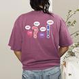Grammar Teacher Wait What Stop It I Agree Humor Women's Comfort Colors T-Shirt Back Print Berry