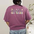 Groovy ECSE Early Childhood Special Education Teacher Women's Comfort Colors T-Shirt Back Print Berry
