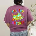 Groovy Field Trip Anyone Happy Field Day For Teachers Kids Women's Comfort Colors T-Shirt Back Print Berry
