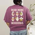 Groovy Halloween Ghost Read More Boooooks Librarian Teacher For Men Women Kids Women's Comfort Colors T-Shirt Back Print Berry Groovy Halloween Ghost Read More Boooooks Librarian Teacher For Men Women Kids Women's Comfort Colors T-Shirt Back Print Berry